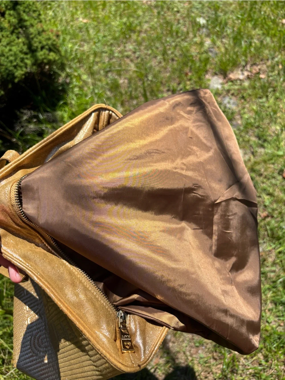 Love Moschino Gold Tote Bag